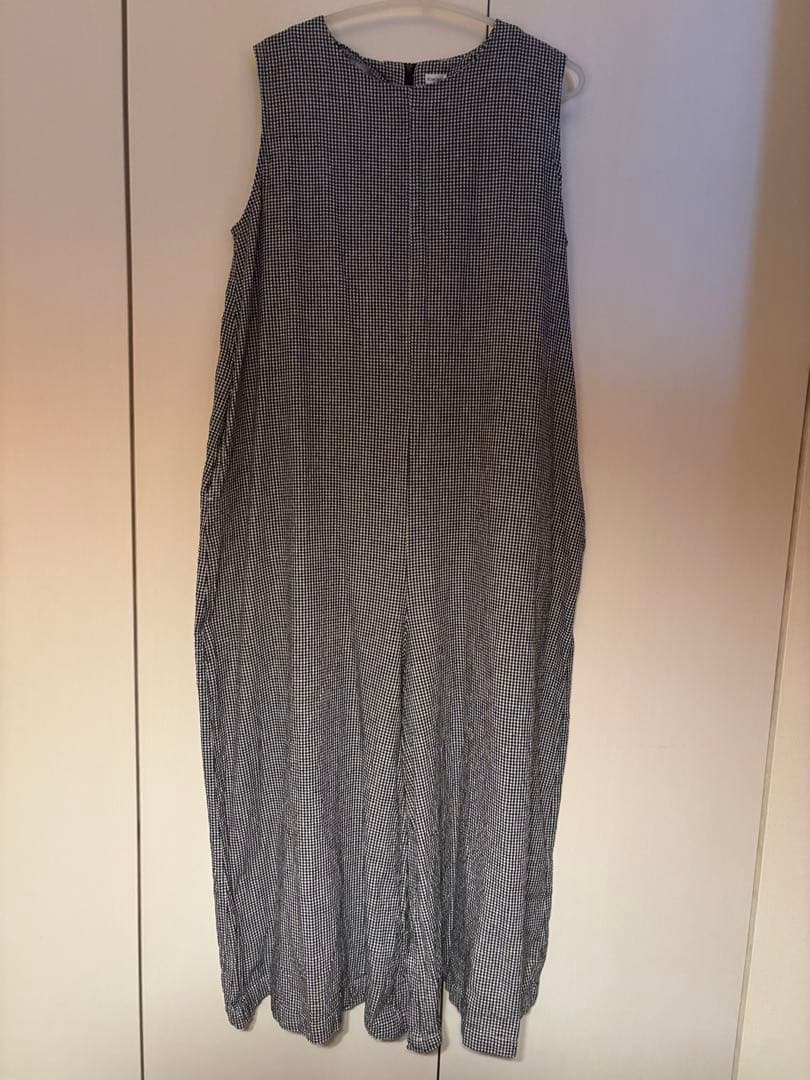 ブリスバンチ Bliss Bunch リネンコットン ワイドサロペットパンツ