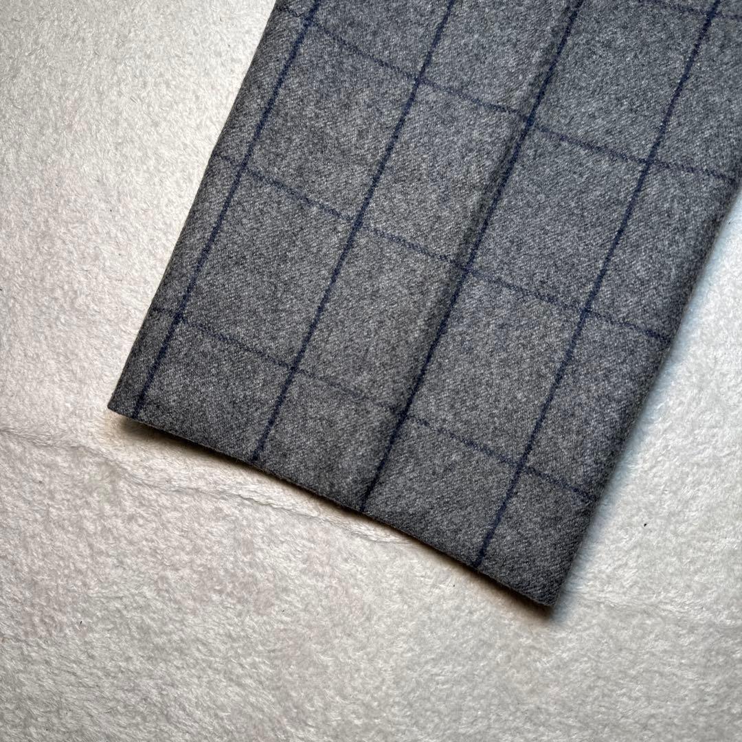 01 新品　タグ付　インコテックス　44 ウール　秋冬物　グレー　チェック