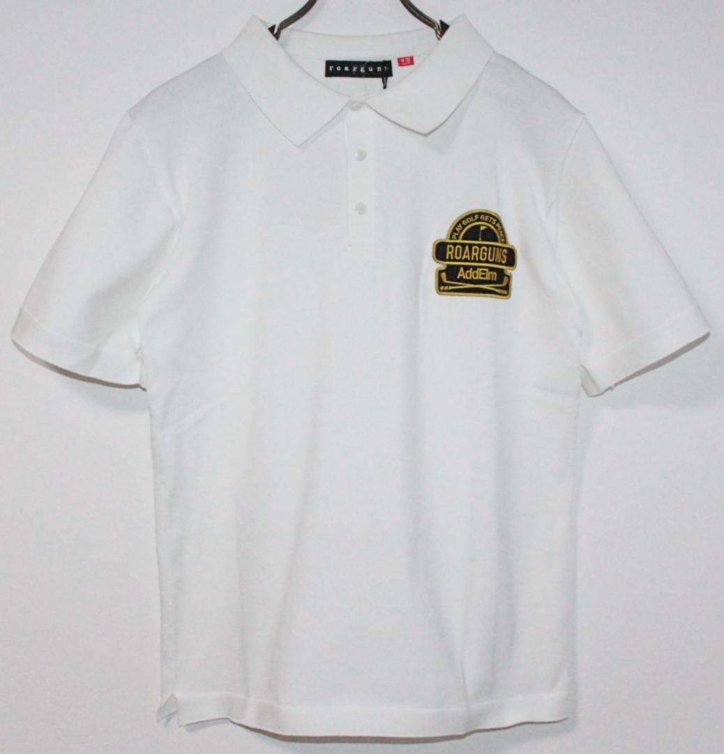 新品 ロアーガンズ AddElm ロゴスタッズワッペン ニットポロシャツ L相当