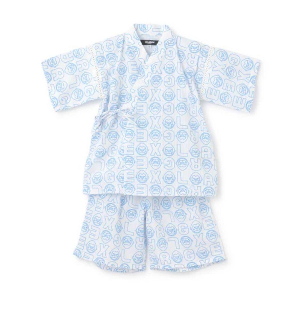 新品未使用 M100~110cm エクストララージキッズ 甚平 ファニーゴリラ