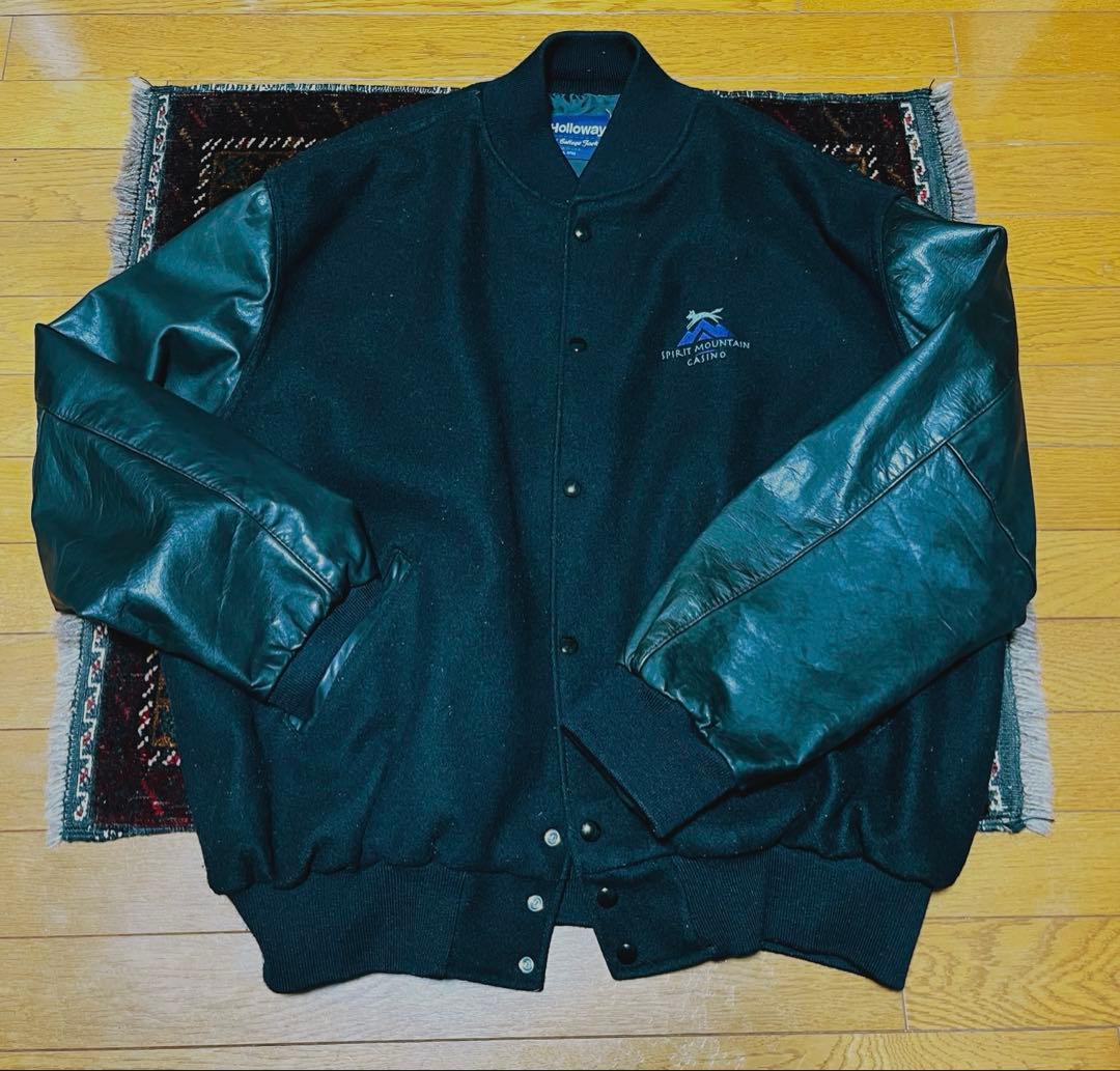 USA製 HOLLOWAY ホロウェイ スタジャン 袖レザー