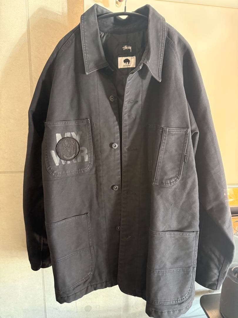 す*に様 Stussy チョアジャケット　カバーオール 　野村訓一 ブラック X