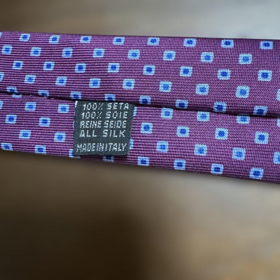 E. Marinella パープル ドットネクタイ
