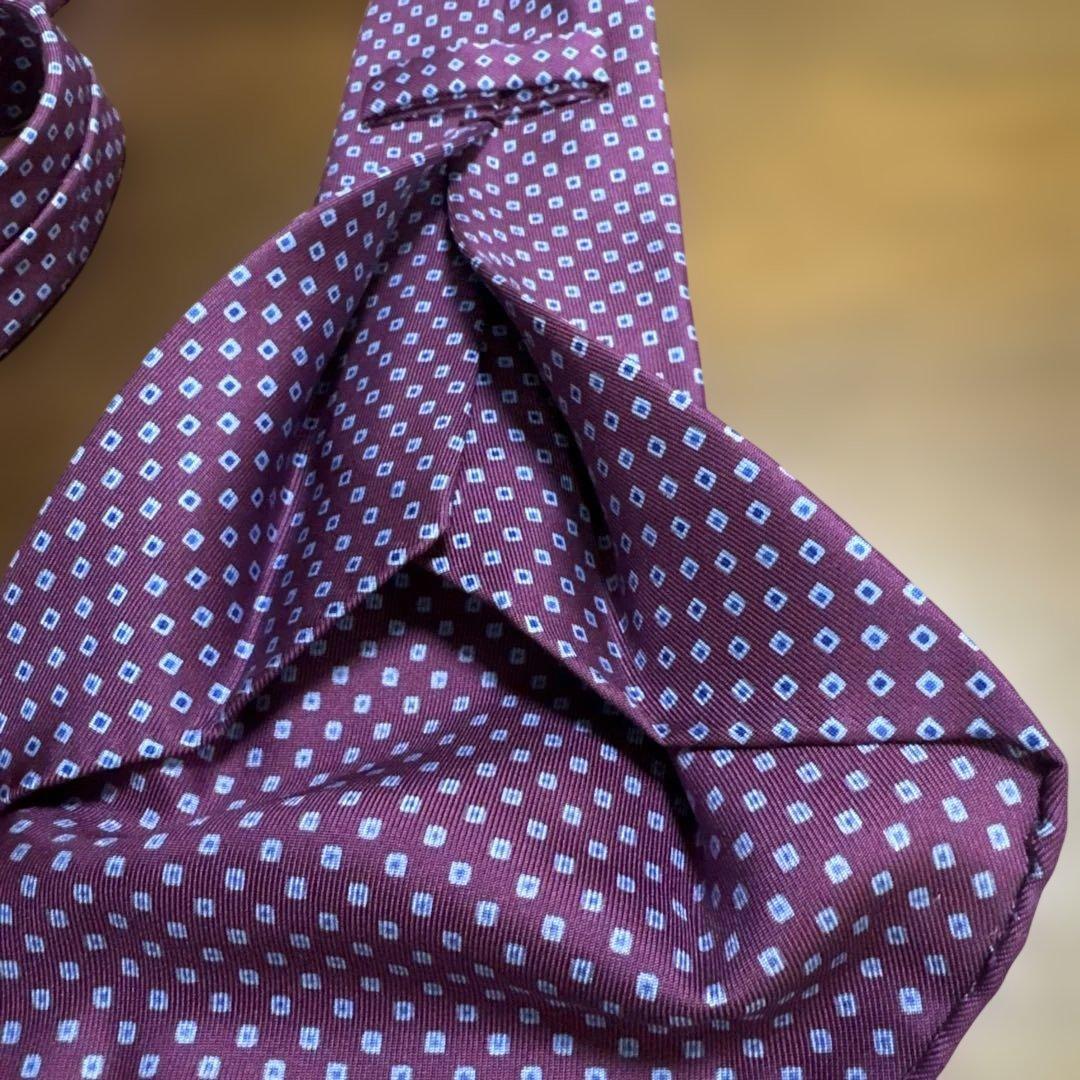 E. Marinella パープル ドットネクタイ