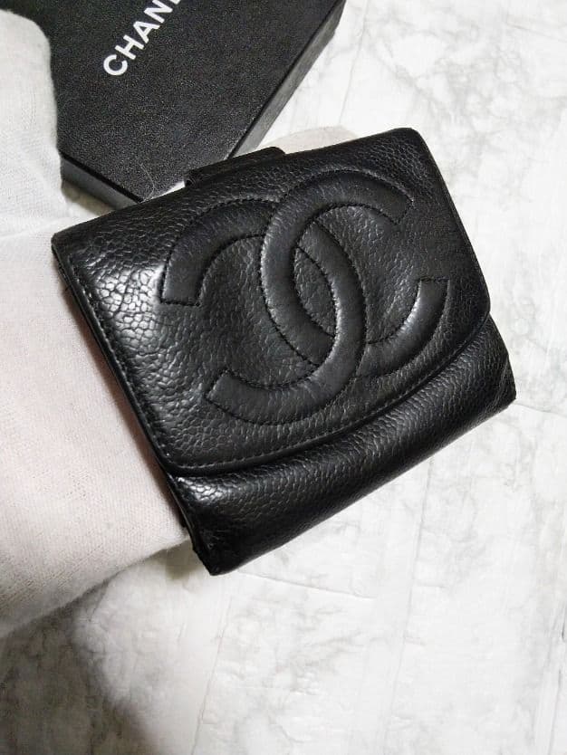 【綺麗】シャネル キャビア デカココマーク 財布