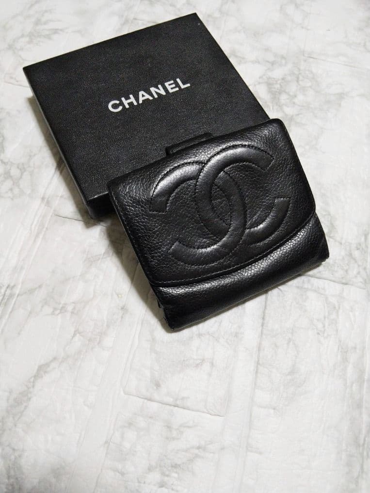 【綺麗】シャネル キャビア デカココマーク 財布
