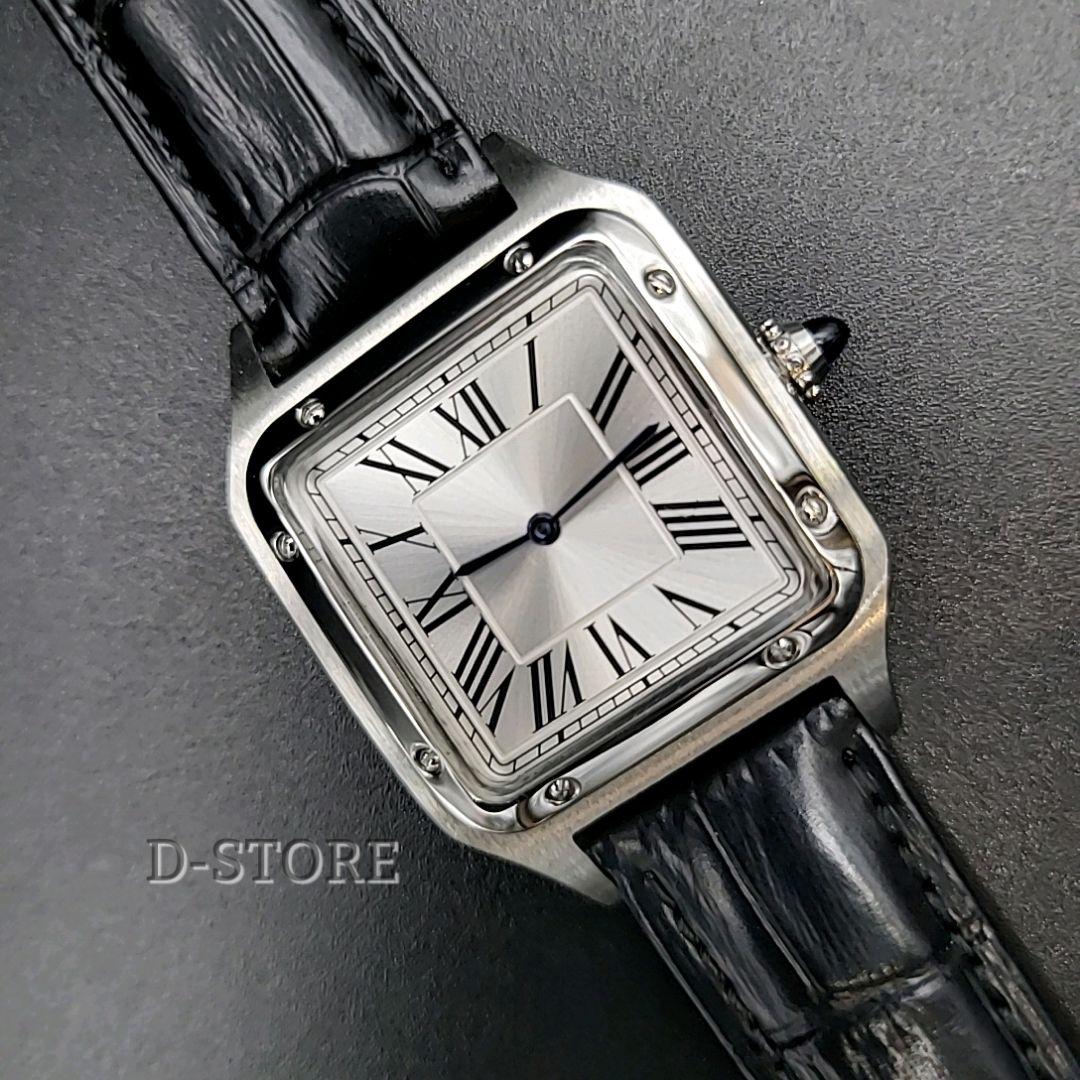 クォーツ腕時計 レザーベルト サントス デュモン オマージュウォッチ