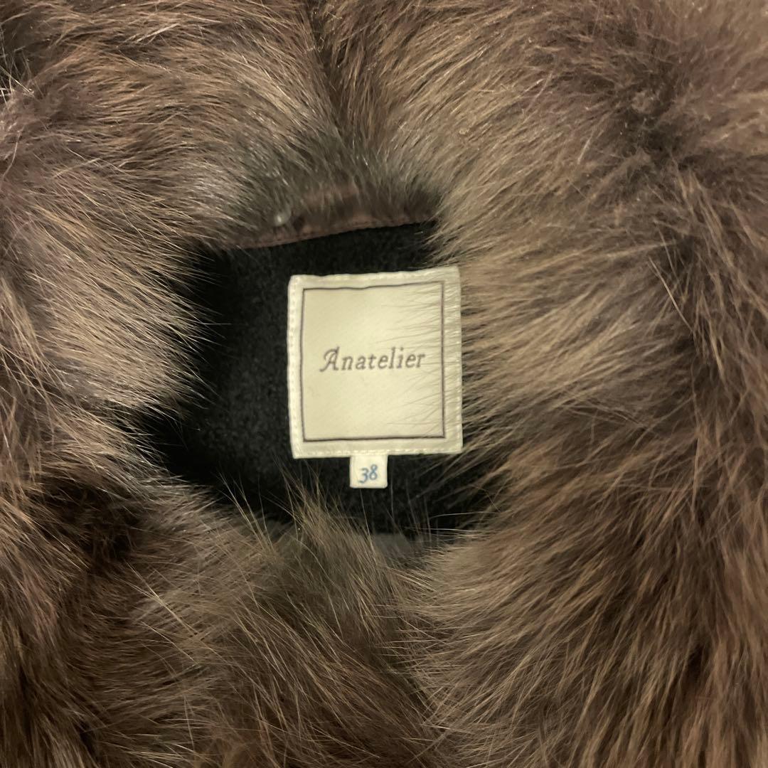 アナトリエ　ブラック ケープコート