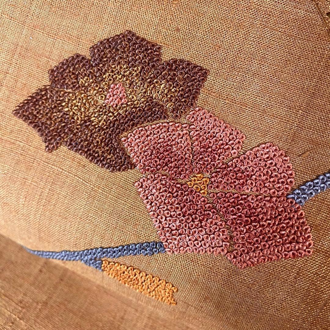 YU-051 名古屋帯 汕頭刺繍 相良刺繍 総手刺繍 三大刺繍 未使用品 希少