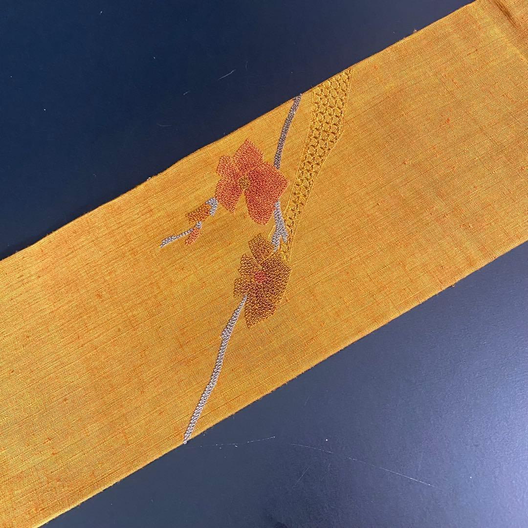 YU-051 名古屋帯 汕頭刺繍 相良刺繍 総手刺繍 三大刺繍 未使用品 希少