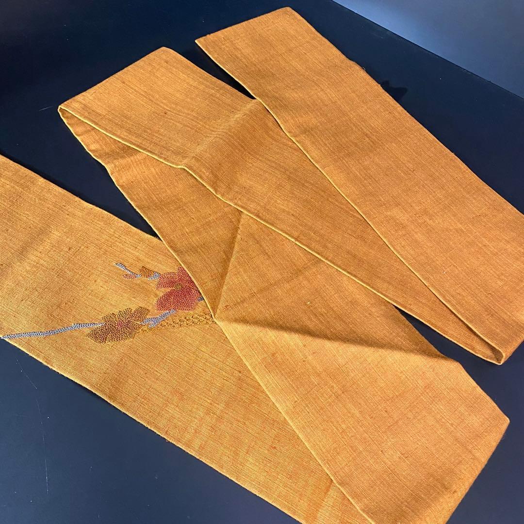 YU-051 名古屋帯 汕頭刺繍 相良刺繍 総手刺繍 三大刺繍 未使用品 希少