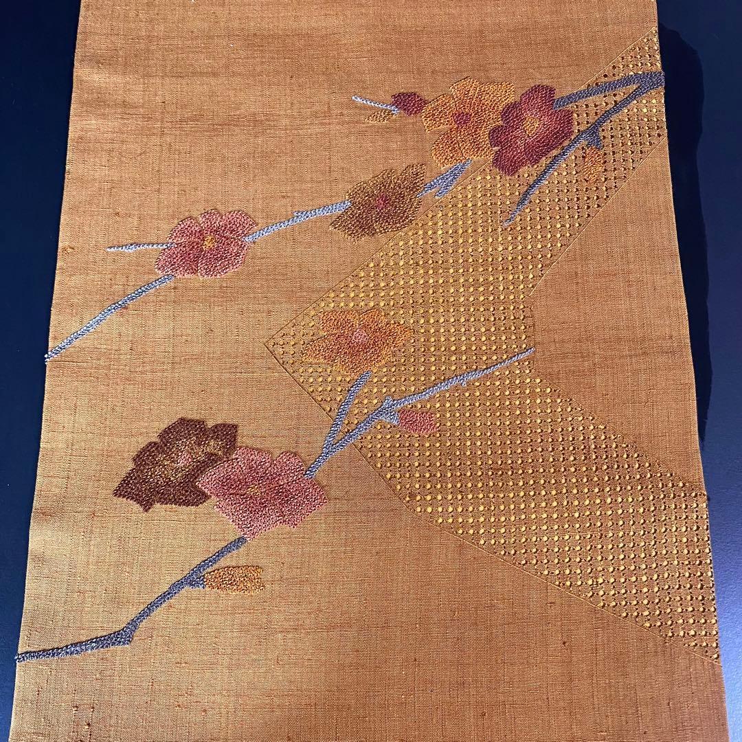 YU-051 名古屋帯 汕頭刺繍 相良刺繍 総手刺繍 三大刺繍 未使用品 希少