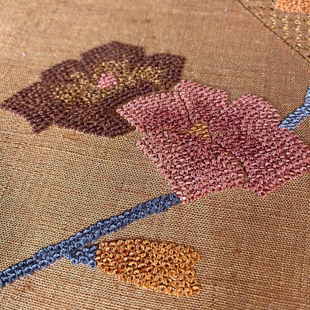 YU-051 名古屋帯 汕頭刺繍 相良刺繍 総手刺繍 三大刺繍 未使用品 希少