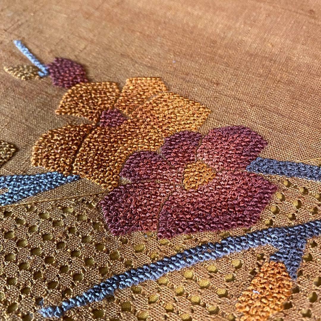 YU-051 名古屋帯 汕頭刺繍 相良刺繍 総手刺繍 三大刺繍 未使用品 希少