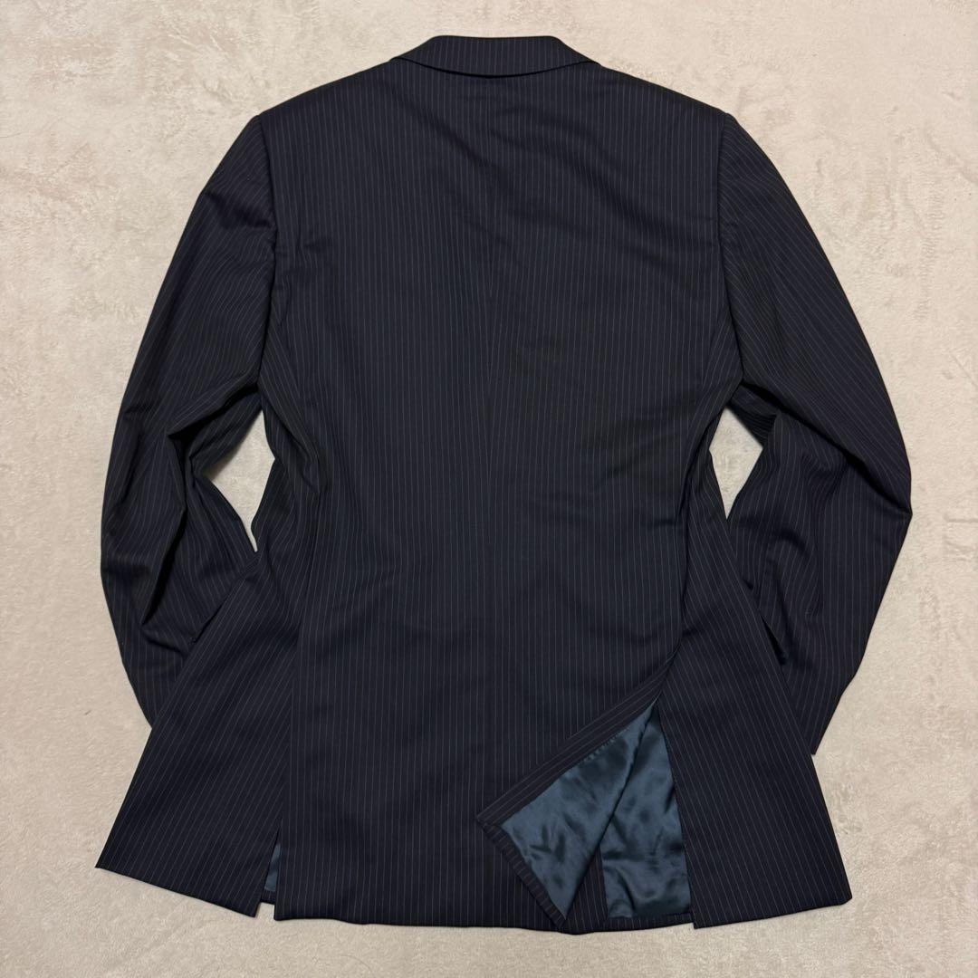 美品　グッチ　スーツセットアップ　ストライプ　黒　M位