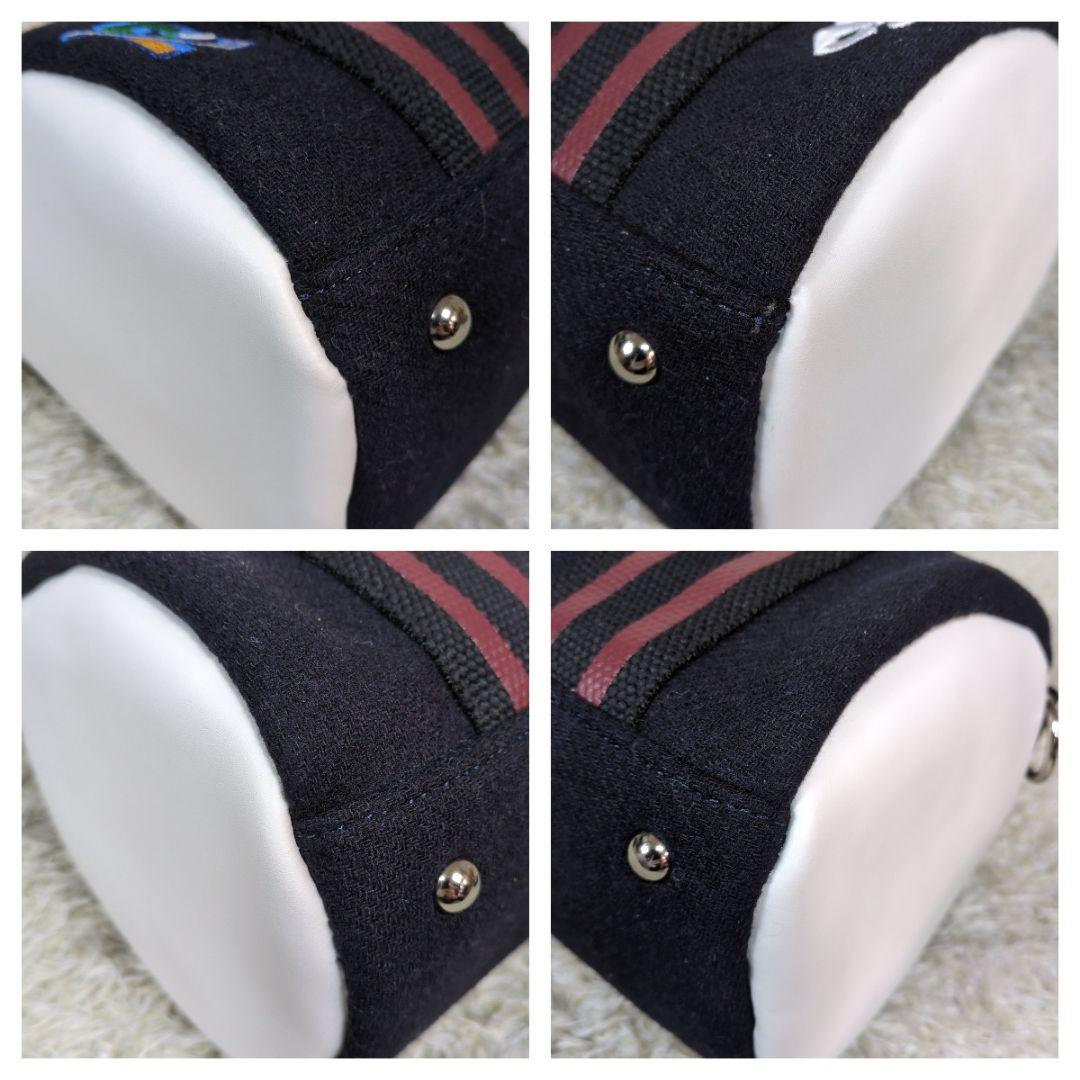 パーリーゲイツ カートバッグ 2way ワッペン キャンバス ブラック