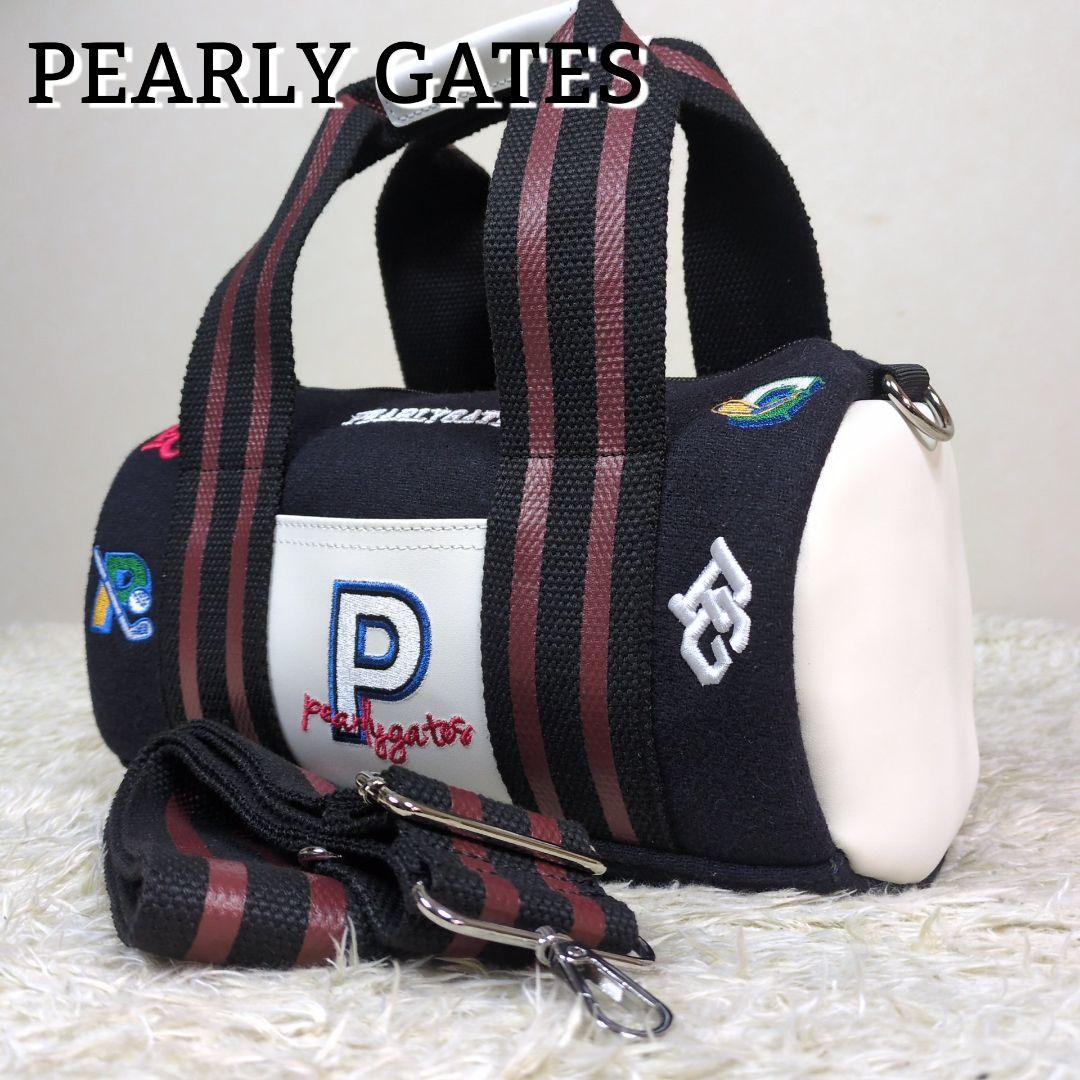 パーリーゲイツ カートバッグ 2way ワッペン キャンバス ブラック