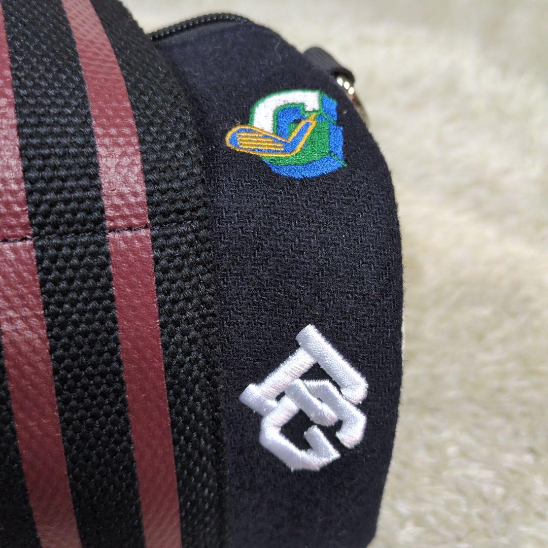 パーリーゲイツ カートバッグ 2way ワッペン キャンバス ブラック