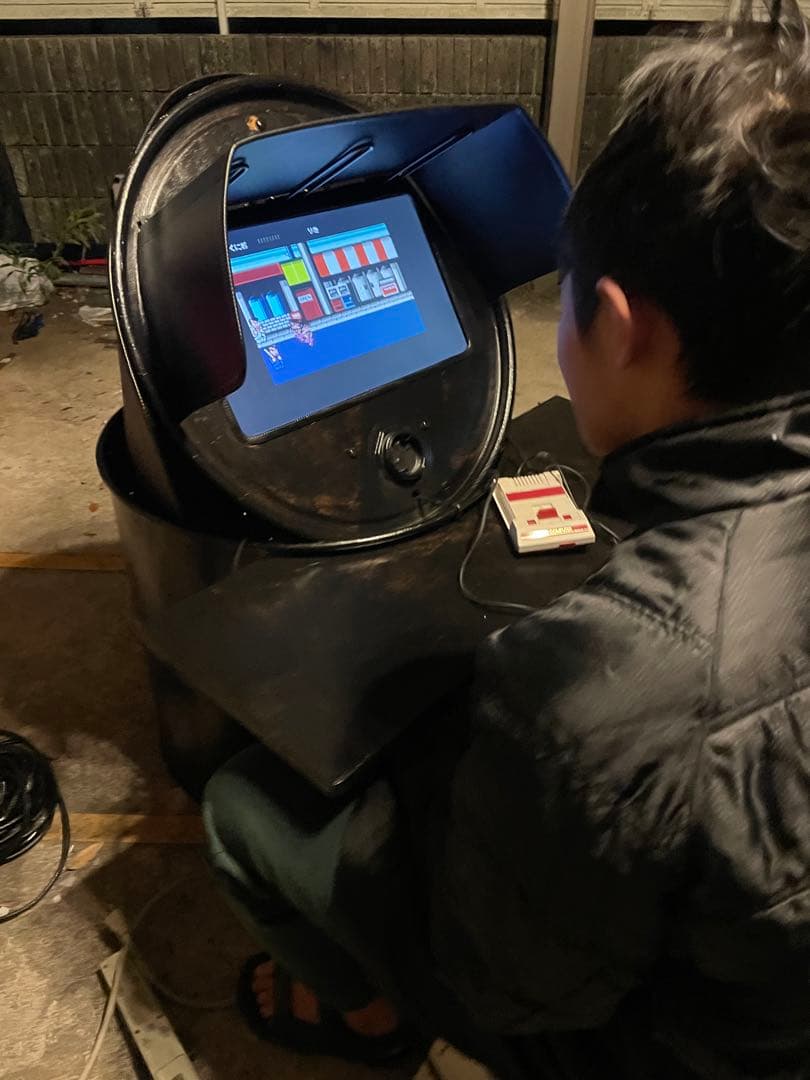 ドラム缶アーケード筐体風モニターセット 近畿圏無料配送 兵庫発