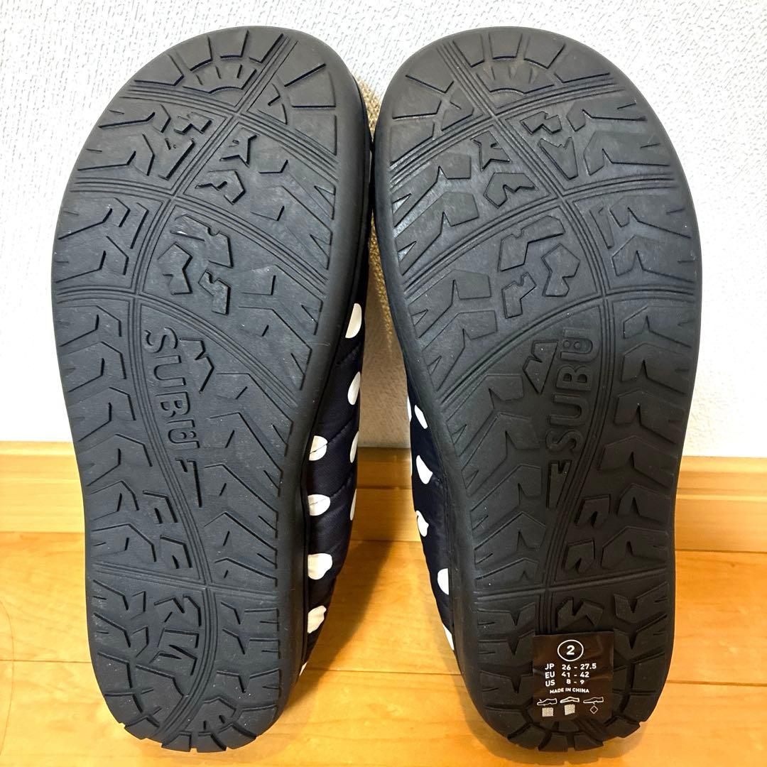 SUBU サンダル ドット 水玉 26.0〜27.5 収納袋付き　サイズ2