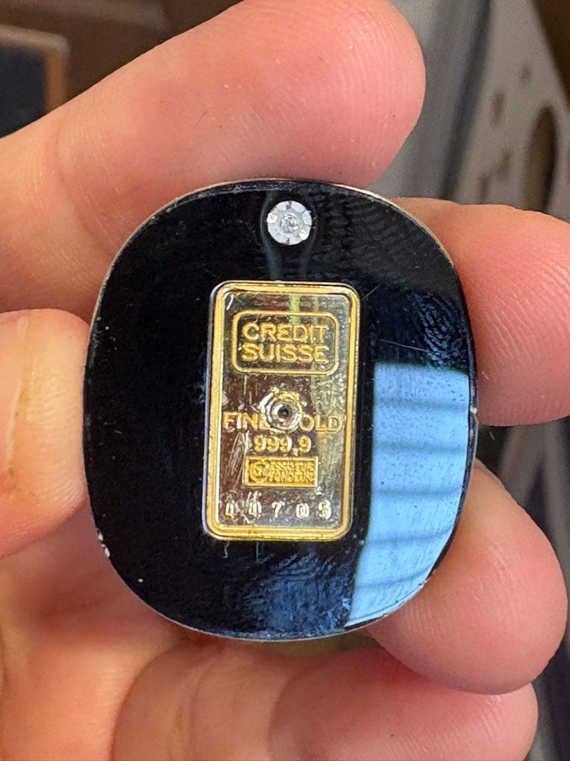 クレディスイス 純金1gインゴット使用のSEIKOインゴットウォッチのヘッド