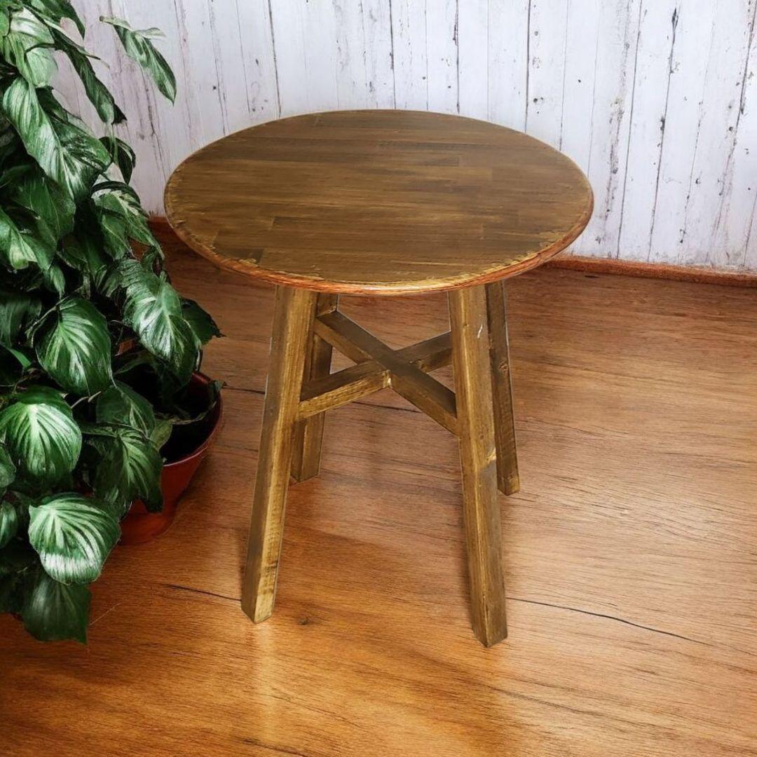 ダイニングテーブル　に最適/　ヴィンテージ風　/　丸テーブル