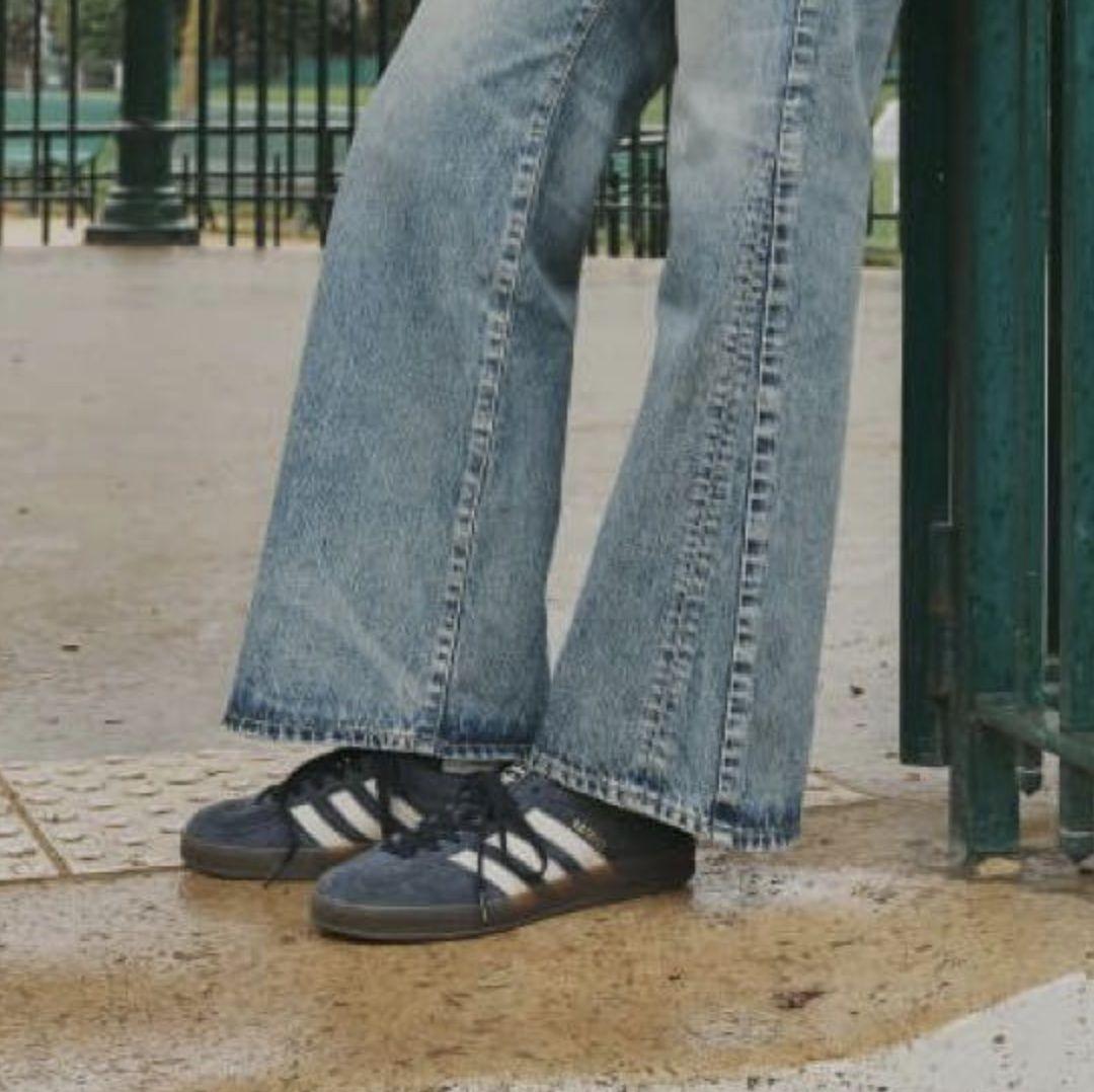 美品 アディダス シップス別注 ガゼル レースアップ レザー スニーカー 本革