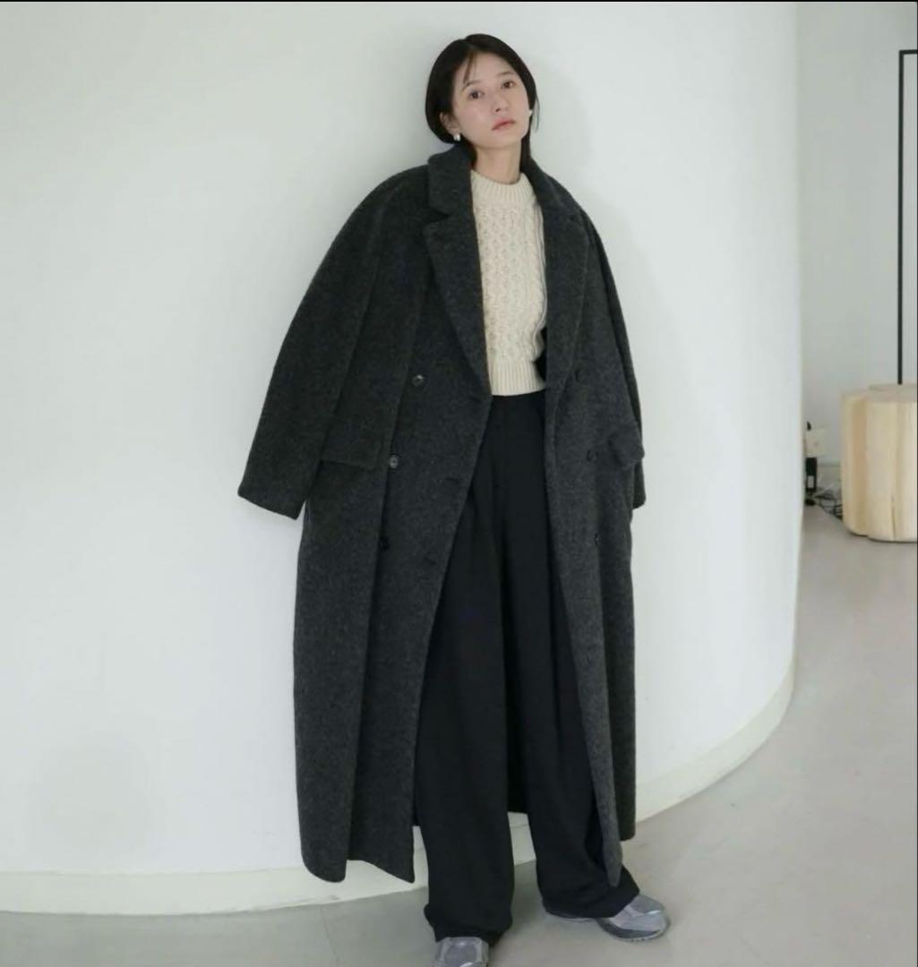 ジャケット・アウター CLANE 24AW DOUBLE WOOL LONG COAT