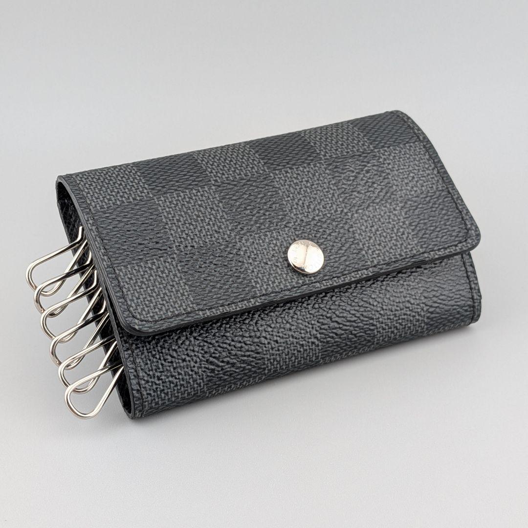 【美品】ルイヴィトン ダミエ グラフィット ミュルティクレ6 キーケース