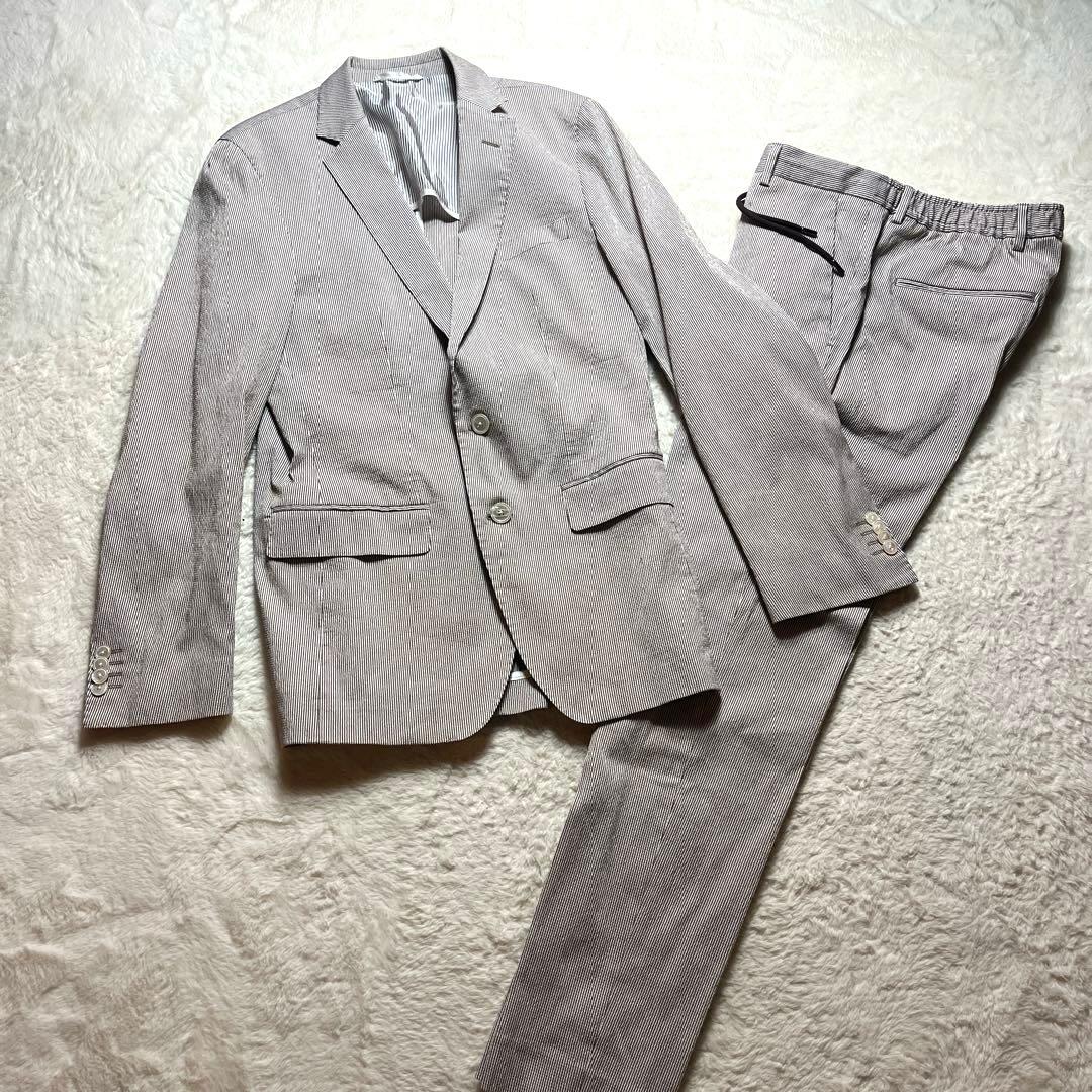 だい極美品 リネンセットアップ シアサッカーHUGO BOSS 春夏