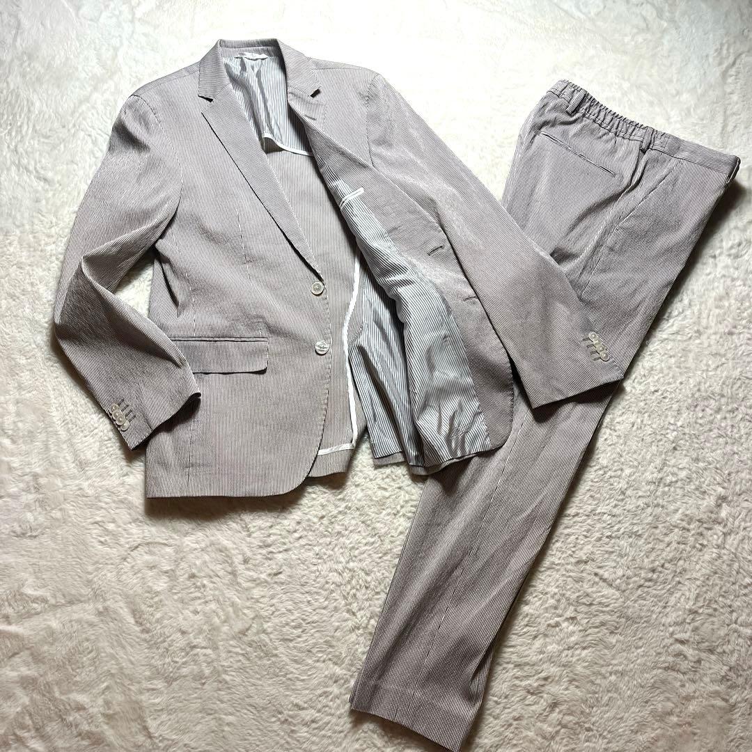 だい極美品 リネンセットアップ シアサッカーHUGO BOSS 春夏