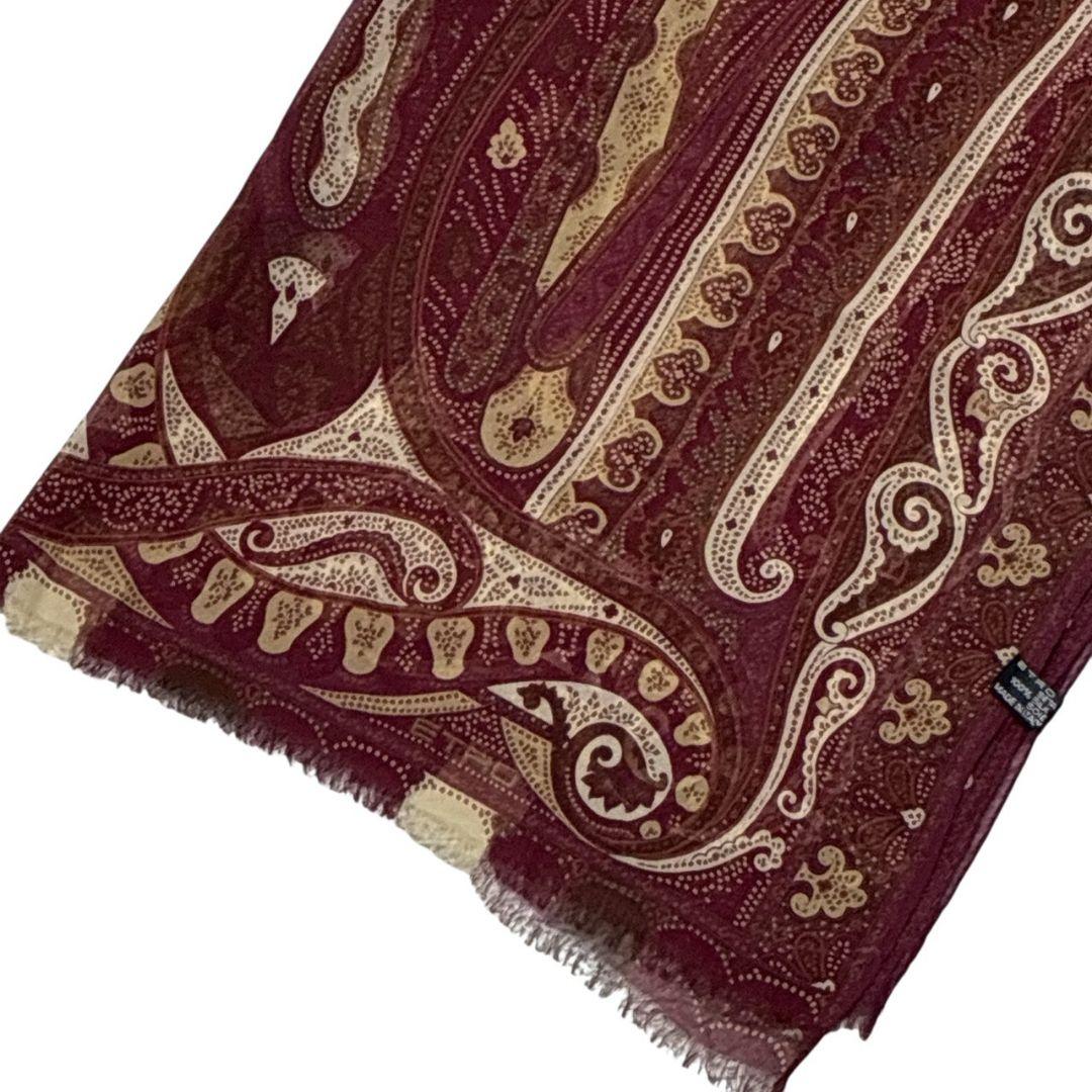 美品★ETRO エトロ シルク100% イタリア 大判ストール スカーフ