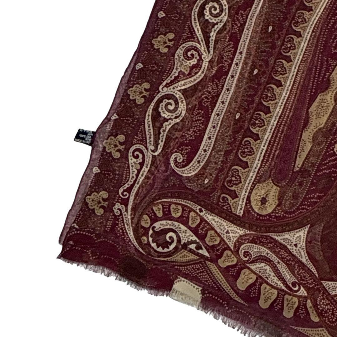 美品★ETRO エトロ シルク100% イタリア 大判ストール スカーフ