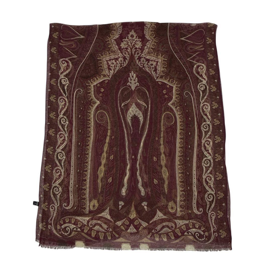 美品★ETRO エトロ シルク100% イタリア 大判ストール スカーフ