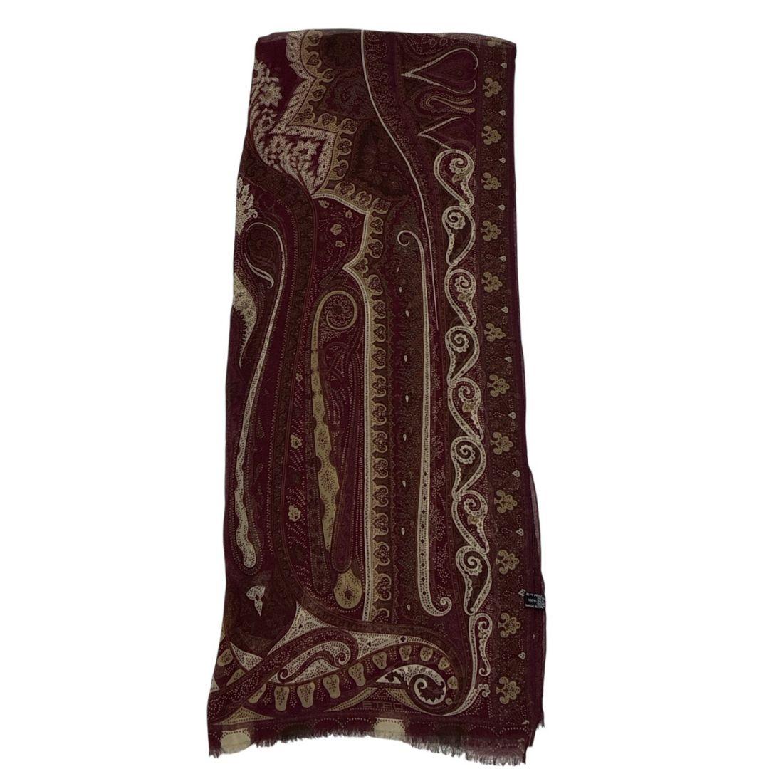 美品★ETRO エトロ シルク100% イタリア 大判ストール スカーフ