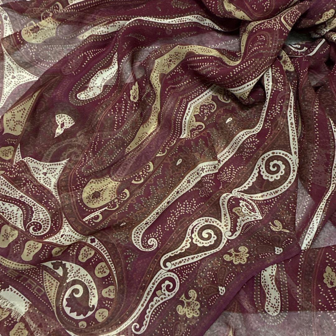 美品★ETRO エトロ シルク100% イタリア 大判ストール スカーフ