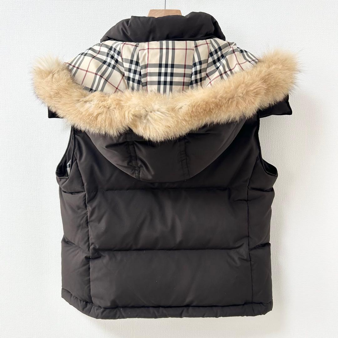 BURBERRY LONDON ダウンベスト　ブラウン　ノバチェック柄　38