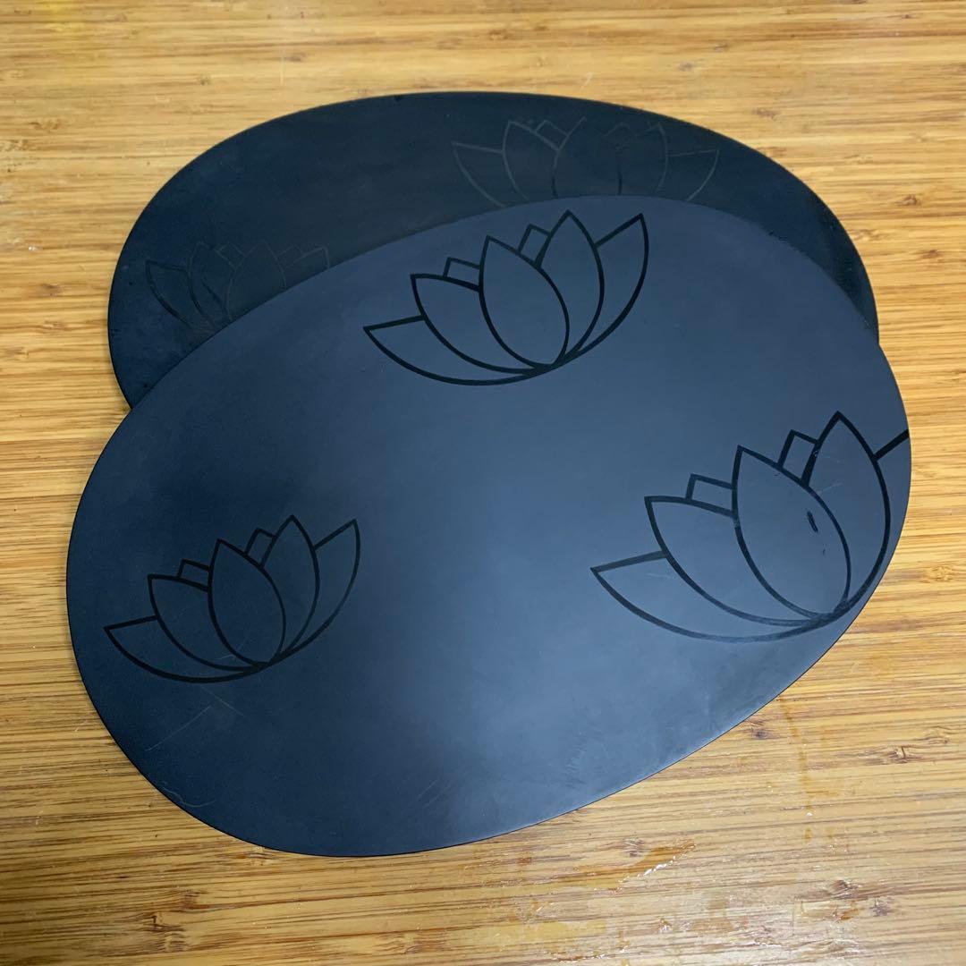 A di Alessi プレート　ブラック　黒　花柄　台湾　2枚セット