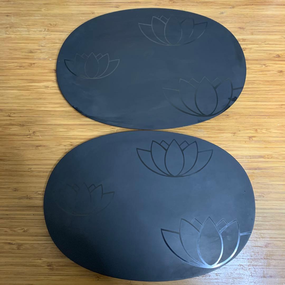 A di Alessi プレート　ブラック　黒　花柄　台湾　2枚セット