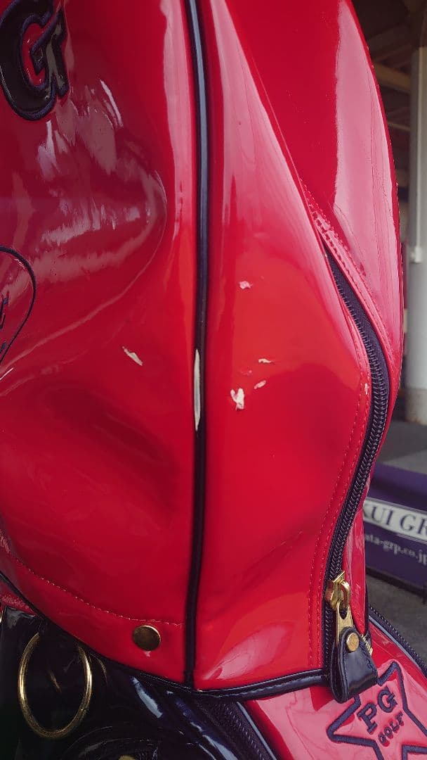 PEARLY GATES ゴルフバッグ 赤黒 星形ロゴ