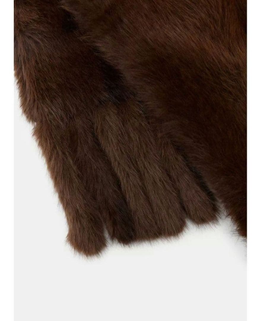 ZARA フェイクファー フリンジ付きストール