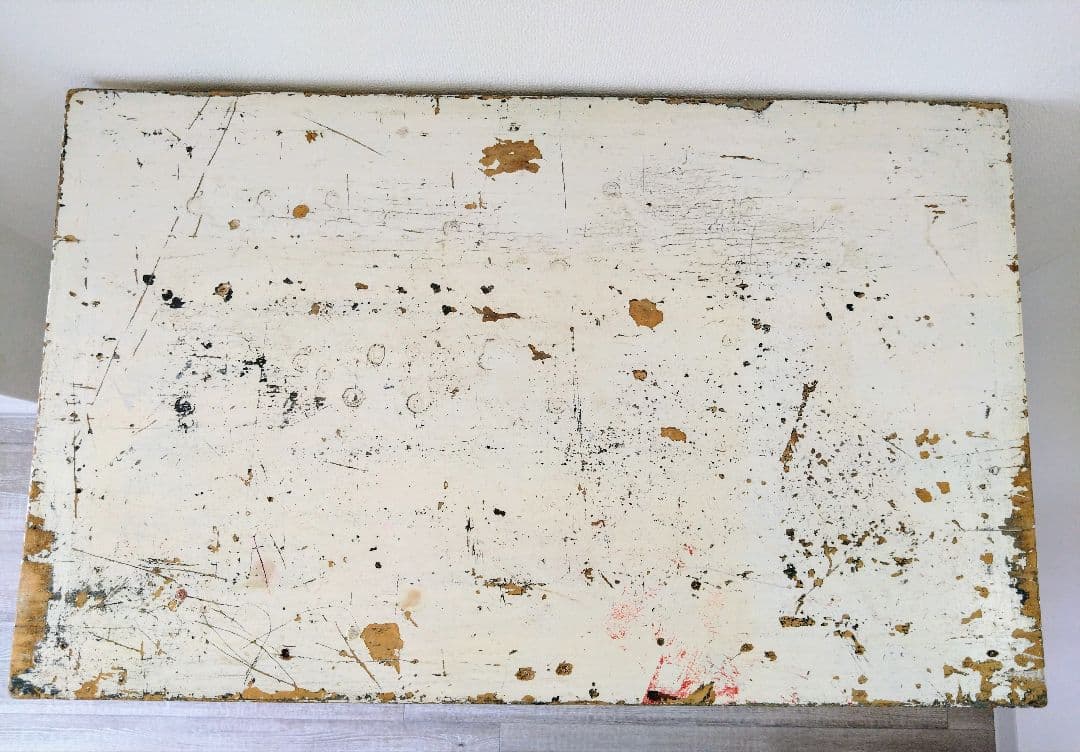 【送料込】フランス　アンティーク　テーブル　ミルクホワイト　机