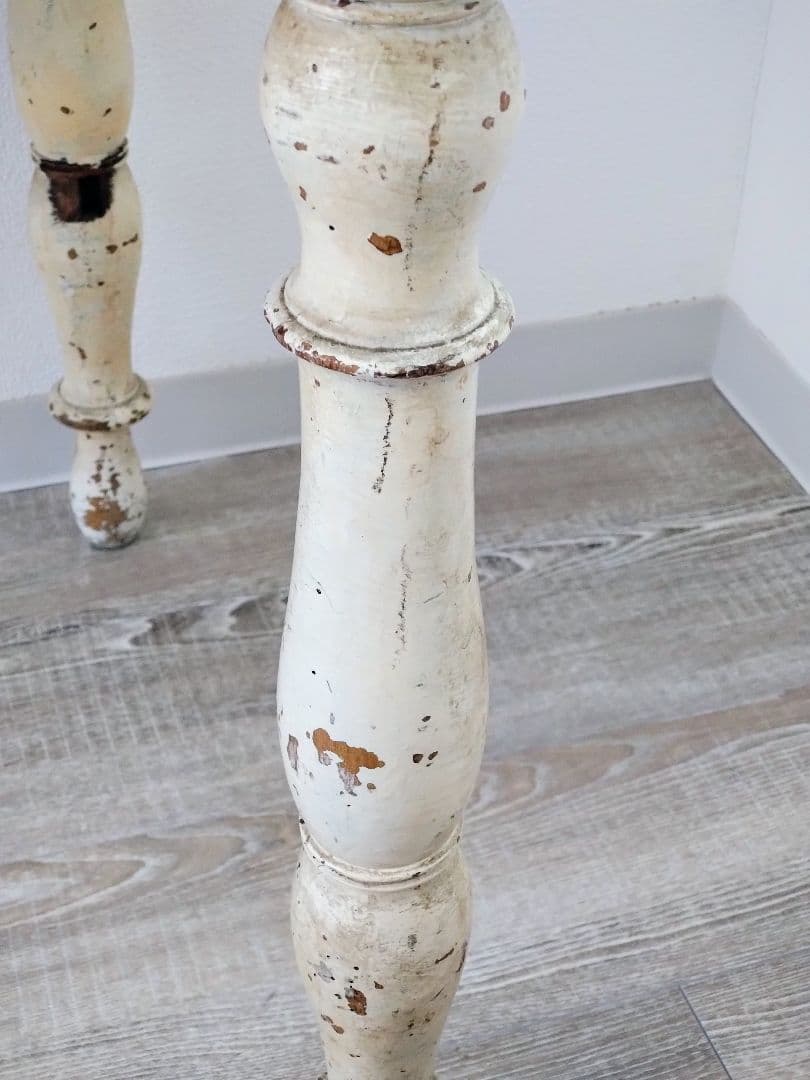 【送料込】フランス　アンティーク　テーブル　ミルクホワイト　机