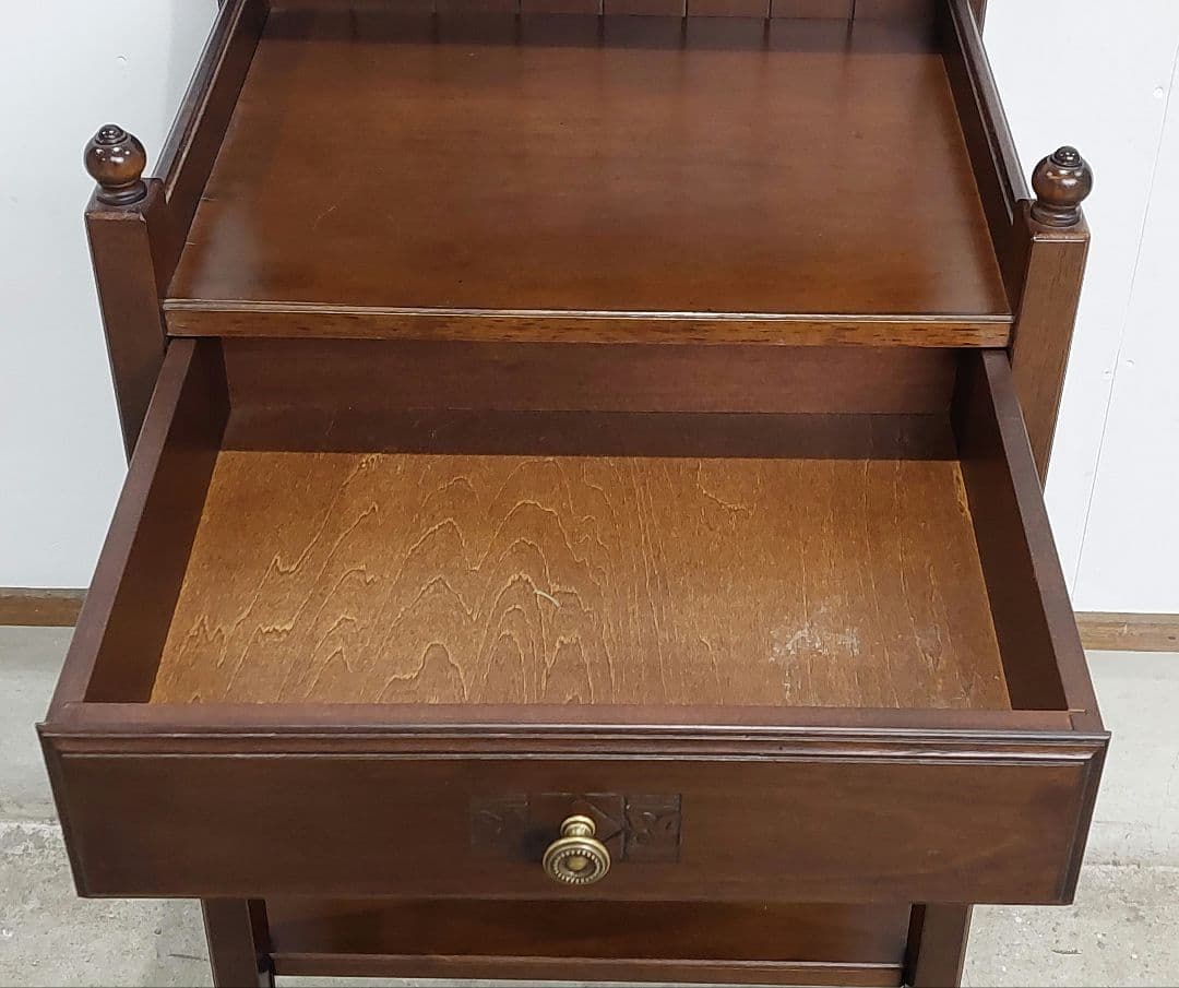 karimoku カリモク 木製 電話台 チェスト引き出し付 オシャレ