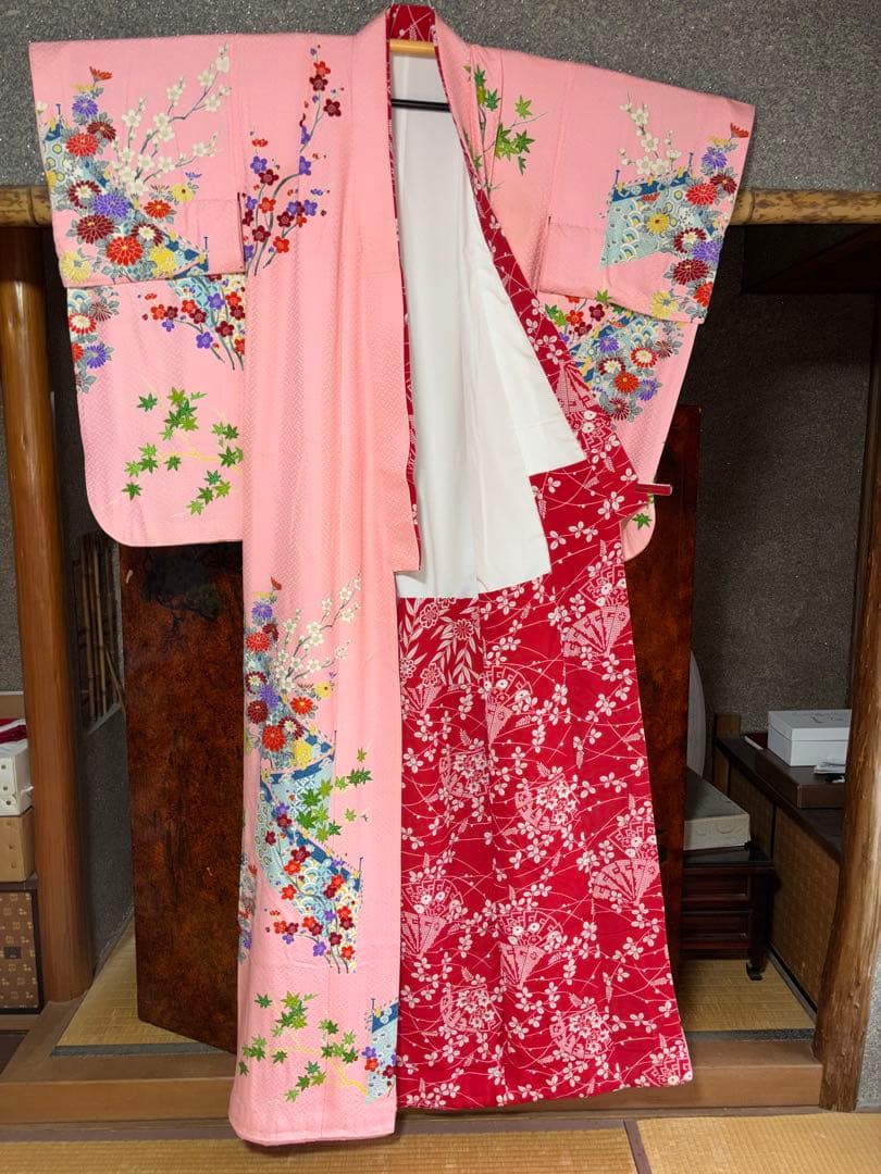 舞妓衣裳・正絹裾引き(舞台用)日舞・お芝居などに