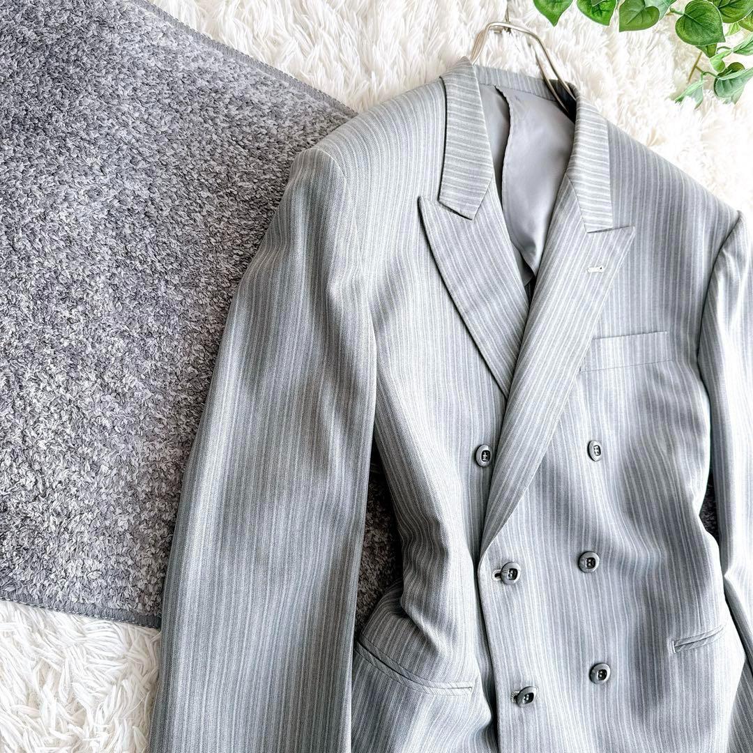 当時物　オールド　YSL イヴサンローラン セットアップ　スーツ　ダブル　グレー