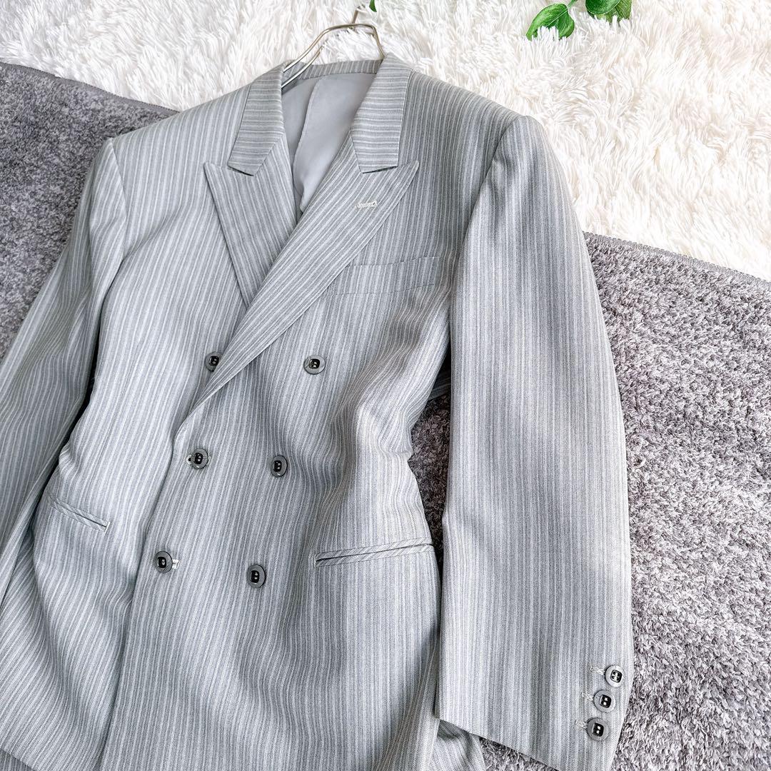 当時物　オールド　YSL イヴサンローラン セットアップ　スーツ　ダブル　グレー