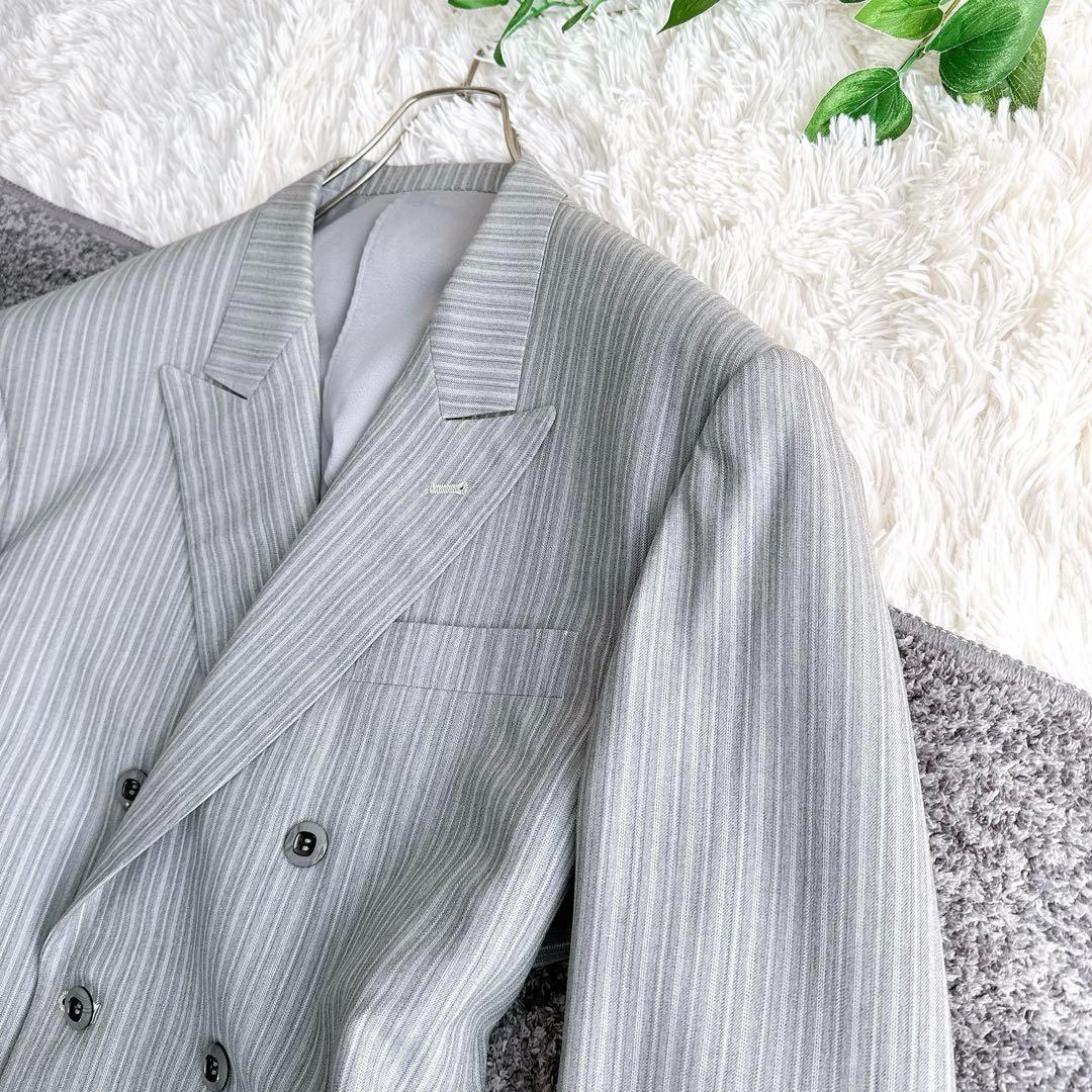 当時物　オールド　YSL イヴサンローラン セットアップ　スーツ　ダブル　グレー