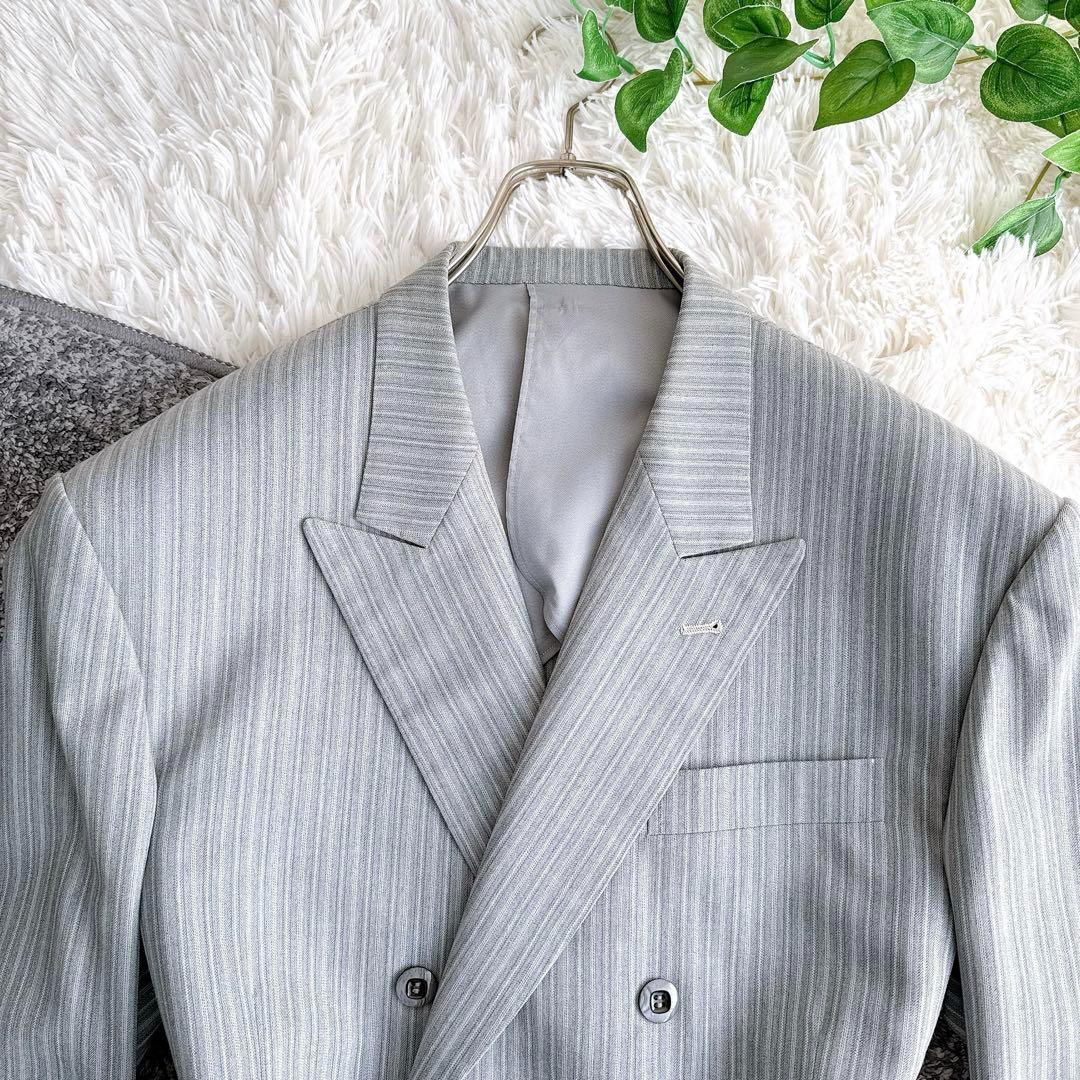 当時物　オールド　YSL イヴサンローラン セットアップ　スーツ　ダブル　グレー