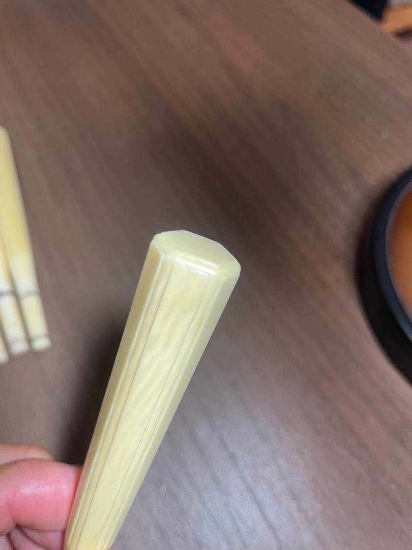 三味線 撥（バチ） 糸巻き8本　象牙調　黒檀